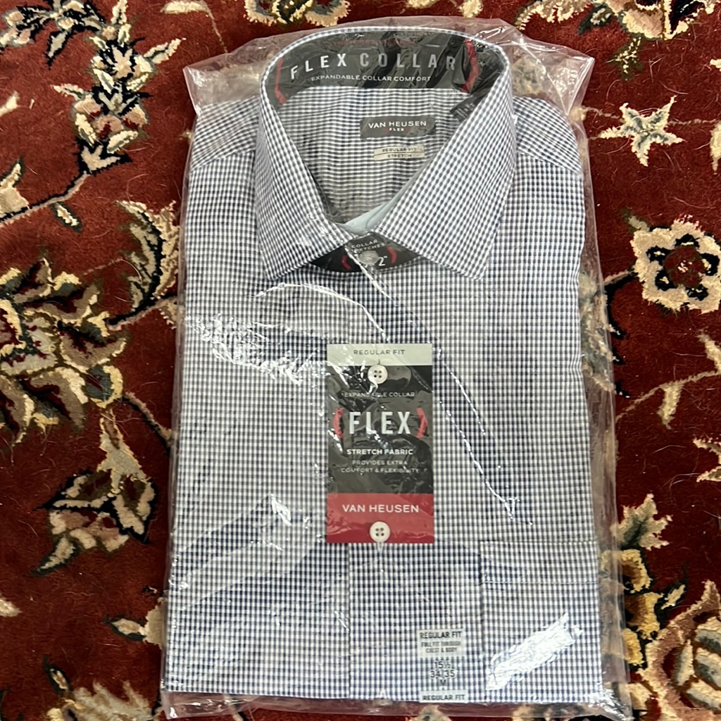 Brand New Van Heusen Flex Mens Dress Shirt L